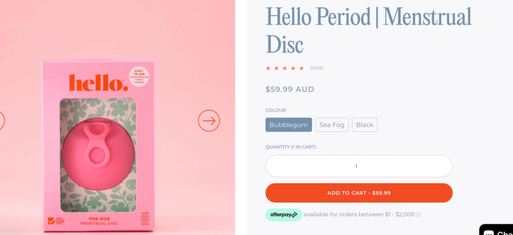 Hello Disc menstrual disc Australia