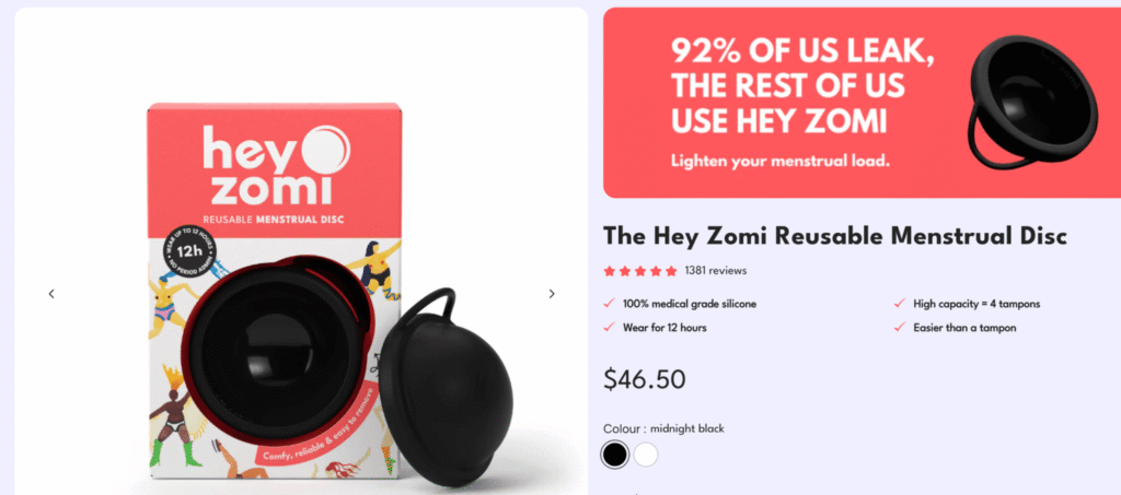 HeyZomi menstrual disc